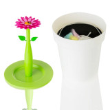 Flower Power White 3L Bathroom Bin by Vigar