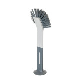 Standing Oval Grey Dish Brush With Suction Cup by Vigar
