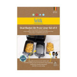 Silicone Fibreglass Dual Basket Air Fryer Liner - Set of 2 by Nostik