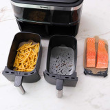 Silicone Fibreglass Dual Basket Air Fryer Liner - Set of 2 by Nostik