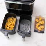 Silicone Fibreglass Dual Basket Air Fryer Liner - Set of 2 by Nostik