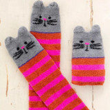 Cosy Socks - Hot Pink Cat by Natural Life
