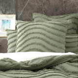 Wave Cotton Chenille Vintage washed tufted Duvet Cover Set or Euro P/C by Cloud Linen