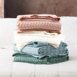 Lexico Cotton Waffle Blankets by Renee Taylor