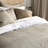 Close up of Hedge Duvet Natural Cover Set by MM Linen
