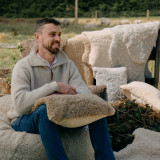 NZ Short Wool Sheepskin Cushion by MM Linen