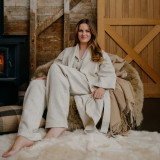 Willow Ecru waffle Pants by MM Linen