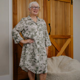 Linen Botanical Nightshirt by MM Linen