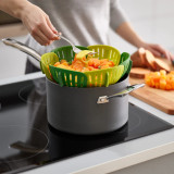 Folding Steamer Basket Green by Joseph Joseph