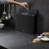 Folio Steel 4-Piece Chopping Board Set - Black