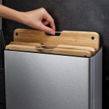 Folio Steel Bamboo 3 Piece Board Set - Stainless Steel