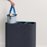 Tota Trio 90L Laundry Separation Basket - Black