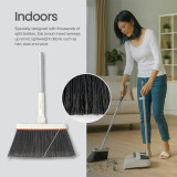 Indoor Outdoor Broom & Dustpan Set by White Magic