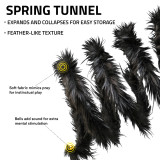 Fuzzy Tunnel Cat Toy by Playology