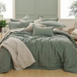 Laundered Linen Bedspread by MM Linen - Seagrass