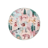 Folk Woodland Round Playmat by Linen House Kids - 120cm