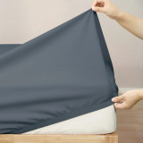 400TC Egyptian Cotton Fitted Sheet Set by Renee Taylor - Steel Blue