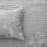 Blake Velvet Coverlet Set by Renee Taylor - Silver Line