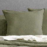 Washed Linen Cotton Duvet Cover Set by Renee Taylor - Leaf