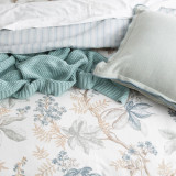 Floral Vine Cotton Slub Reversible Duvet Cover Set by Renee Taylor