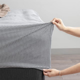 175 GSM Striped Flannelette Fitted Sheet Set by Park Avenue
