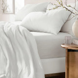 Linen Cotton Sheet Set - White