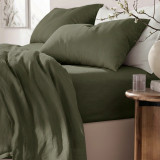 Linen Cotton Sheet Set - Leaf