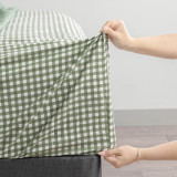 175 GSM Gingham Flannelette Fitted Sheet Set by Park Avenue