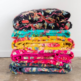 Paradise Velvet Throw Hot Pink by Floressents