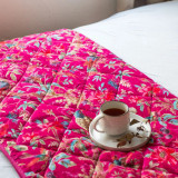 Paradise Velvet Throw Hot Pink by Floressents
