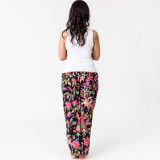 Paradise Black Lounge Pants by Floressents