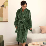 Channel Fleece Robe Juniper by Bambury