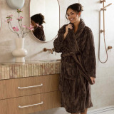 Channel Fleece Robe Chocolate by Bambury