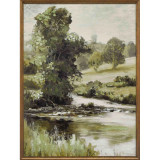 Morning Dew Ridge Canvas Brown Frame by Linen & More 60x80cm