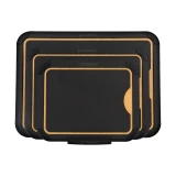 Eco Basics Carving Board 4 Piece with Holder - Black