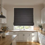 Iconic Roman Blockout Roller Blinds by Filigree - Charcoal