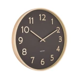 Pure Wood Grain Wall Clock Medium Black by Karlsson