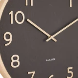 Pure Wood Grain Wall Clock Medium Black by Karlsson