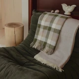 Harris Merino Lambswool Throw by Weave - Natural