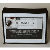 Quilted Waterproof Pillow Protector Pair with zipper by Bedmates