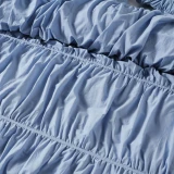 Close up of Layla Duvet Cover Set By Linen House - Bluebell