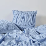 Layla European Pillowcase By Linen House - Bluebell
