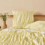 Layla European Pillowcase By Linen House - Lemon
