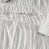 Close up of Layla Duvet Cover Set By Linen House - White