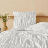 Layla European Pillowcase By Linen House - White