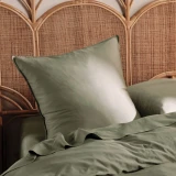 Nara European Pillowcase By Linen House - Moss