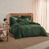 Nara Duvet Cover Set By Linen House - Forest