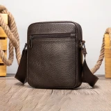 Birch Coffee Leather Crossbody by Nikau Design