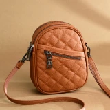 Orchid Brown Leather Crossbody by Nikau Design