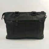 Walnut Black Leather Briefcase by Nikau Design
